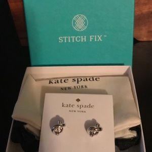 Kate Spade NY Silver-Tone Knotted Stud Earrings